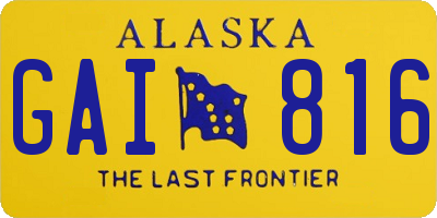 AK license plate GAI816