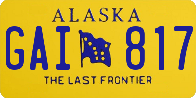 AK license plate GAI817