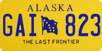 AK license plate GAI823
