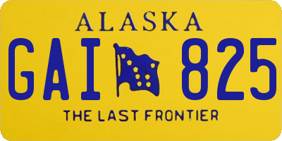 AK license plate GAI825