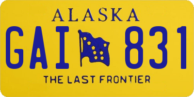 AK license plate GAI831