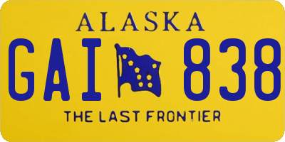 AK license plate GAI838