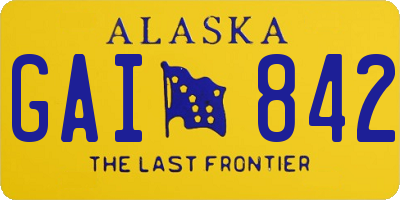 AK license plate GAI842