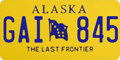 AK license plate GAI845
