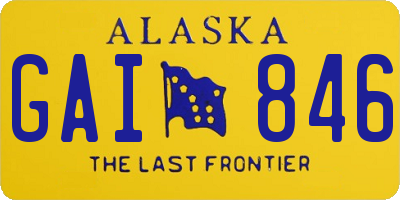 AK license plate GAI846