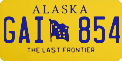 AK license plate GAI854