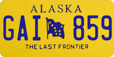 AK license plate GAI859