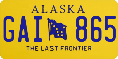 AK license plate GAI865