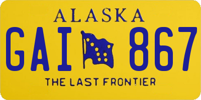 AK license plate GAI867