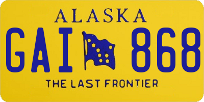AK license plate GAI868