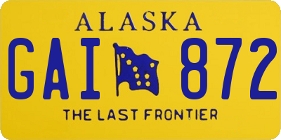 AK license plate GAI872