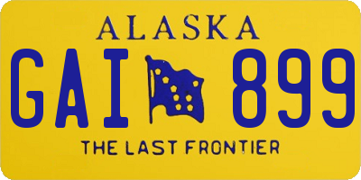 AK license plate GAI899