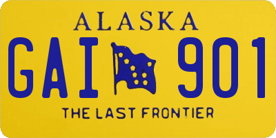 AK license plate GAI901
