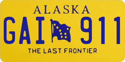 AK license plate GAI911