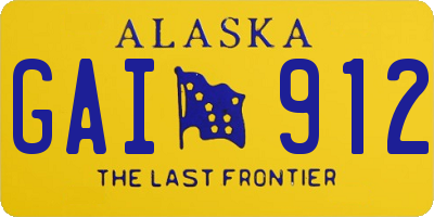 AK license plate GAI912