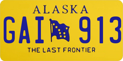 AK license plate GAI913