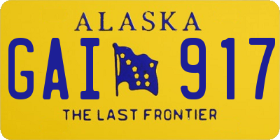 AK license plate GAI917