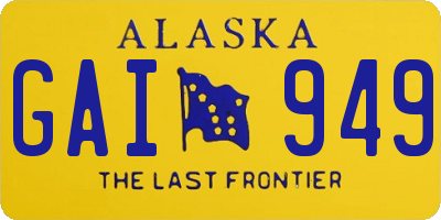 AK license plate GAI949