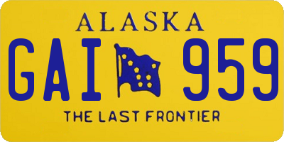 AK license plate GAI959