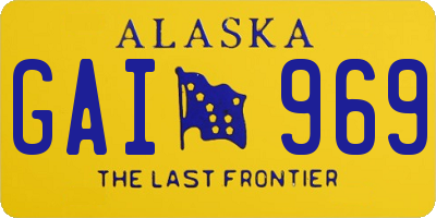 AK license plate GAI969