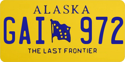 AK license plate GAI972
