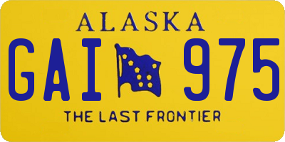 AK license plate GAI975