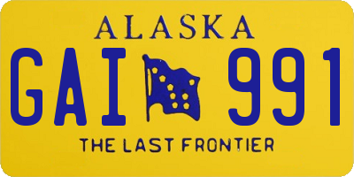 AK license plate GAI991