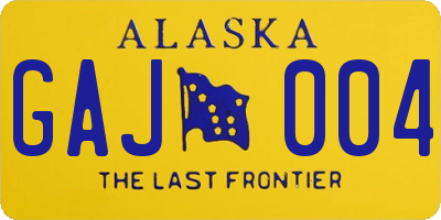 AK license plate GAJ004