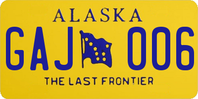 AK license plate GAJ006