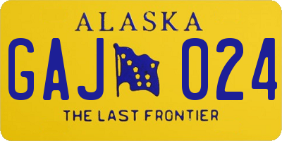 AK license plate GAJ024