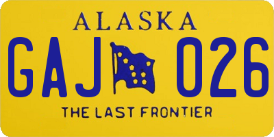 AK license plate GAJ026