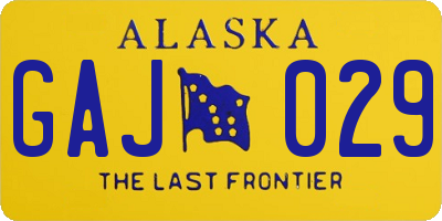 AK license plate GAJ029