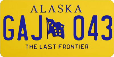 AK license plate GAJ043