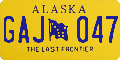 AK license plate GAJ047