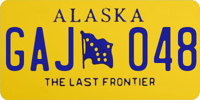 AK license plate GAJ048