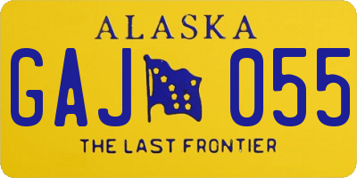 AK license plate GAJ055