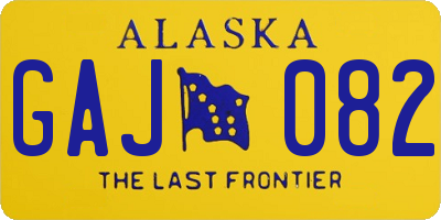 AK license plate GAJ082