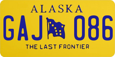 AK license plate GAJ086