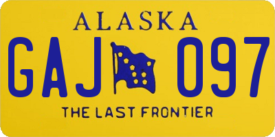 AK license plate GAJ097