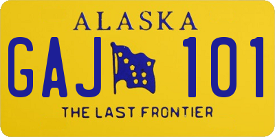 AK license plate GAJ101