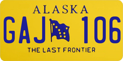 AK license plate GAJ106