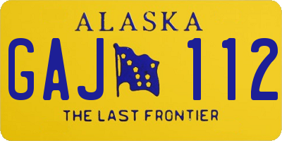 AK license plate GAJ112