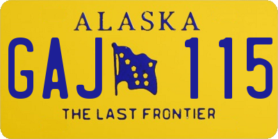 AK license plate GAJ115