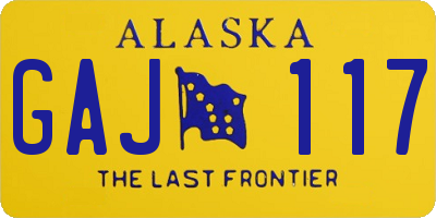 AK license plate GAJ117