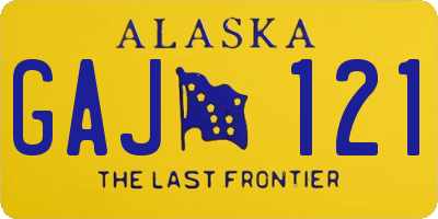 AK license plate GAJ121