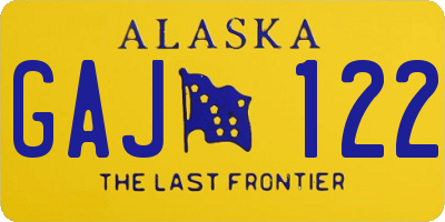 AK license plate GAJ122