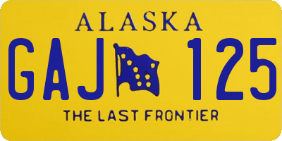 AK license plate GAJ125