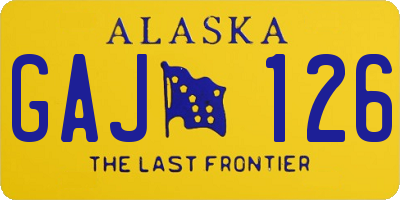 AK license plate GAJ126