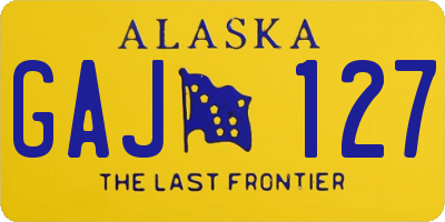 AK license plate GAJ127