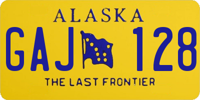 AK license plate GAJ128